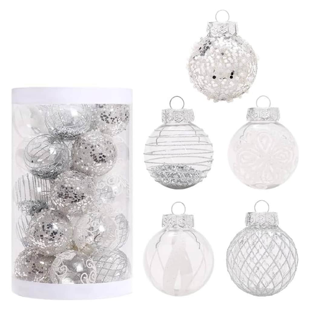 25 Pcs Christmas Decoration Ball Ornaments Set for Holiday Party Wedding - N/A