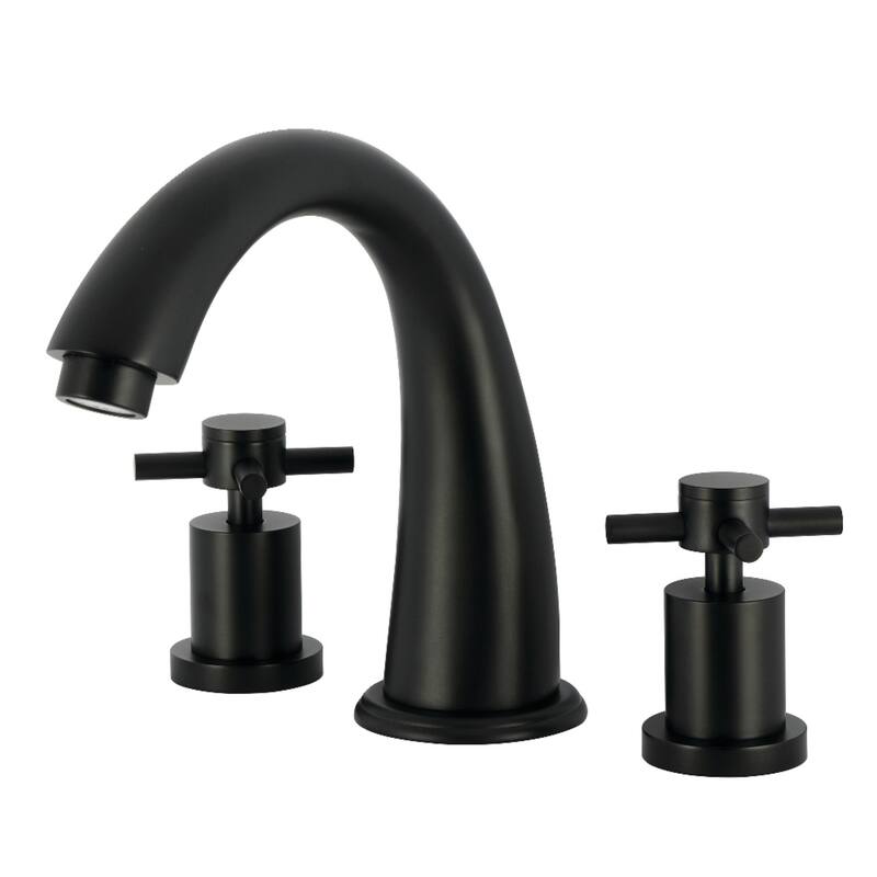 Kingston Brass Concord Two-Handle Deck Mount Roman Tub Faucet - Matte Black
