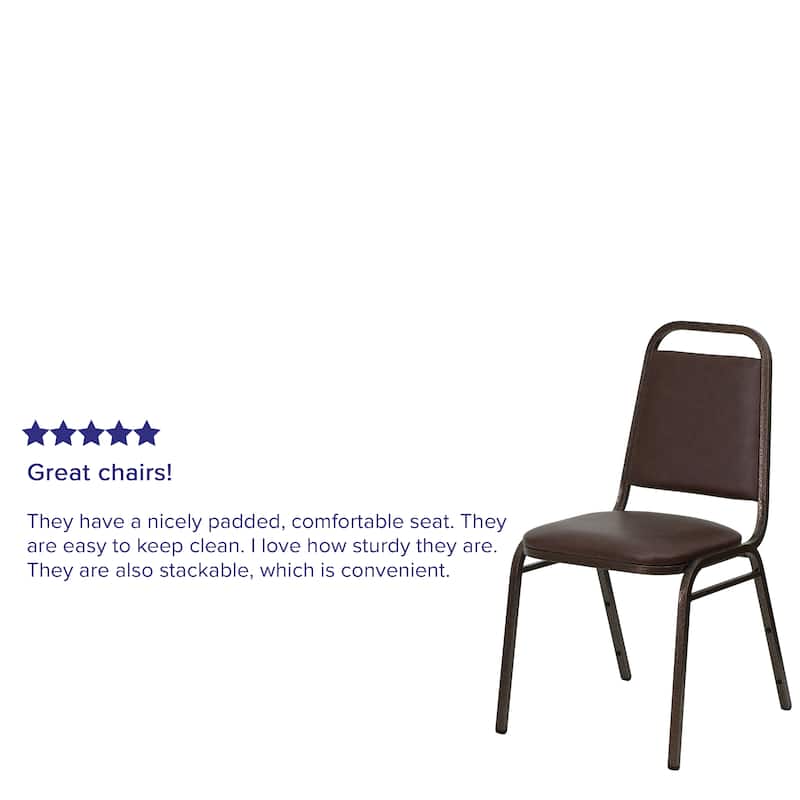 Trapezoidal Back Stacking Banquet Chair with 1.5" Thick Seat - 20.25"D x 17.5"W x 34"H