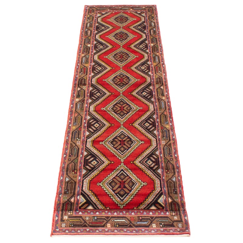 ECARPETGALLERY Hand-knotted Anadol Red Wool Rug - 2' 7" x 9' 10"