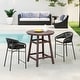 preview thumbnail 10 of 111, Polytrends Laguna Hdpe All Weather Outdoor Patio 35" Round Counter Table Dark Brown