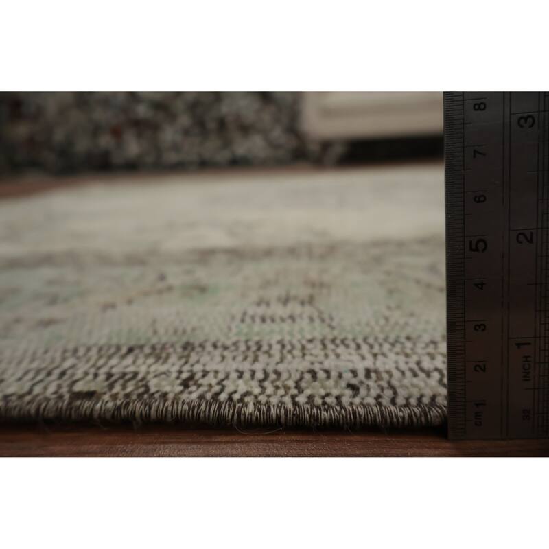 Hand Knotted Oriental 100% Wool Carpet Transitional Floral Beige & Ivories Anatolian Area Rug - 8' 10'' X 5' 6''