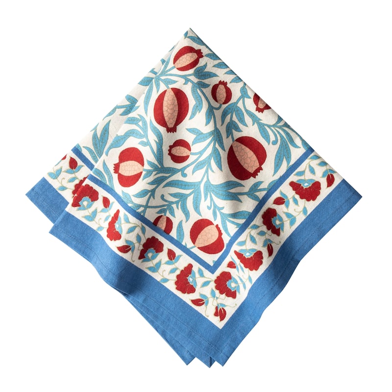 Couleur Nature Grenadine Napkins - Set of 6 - Red/Blue