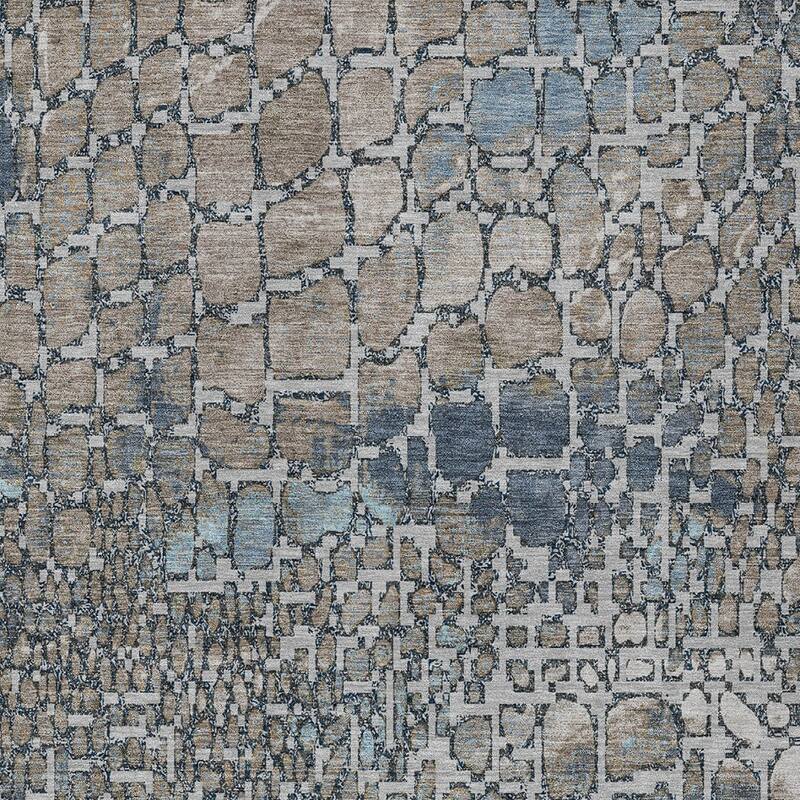 HomeRoots Abstract Transitional Rectangle Outdoor Rug