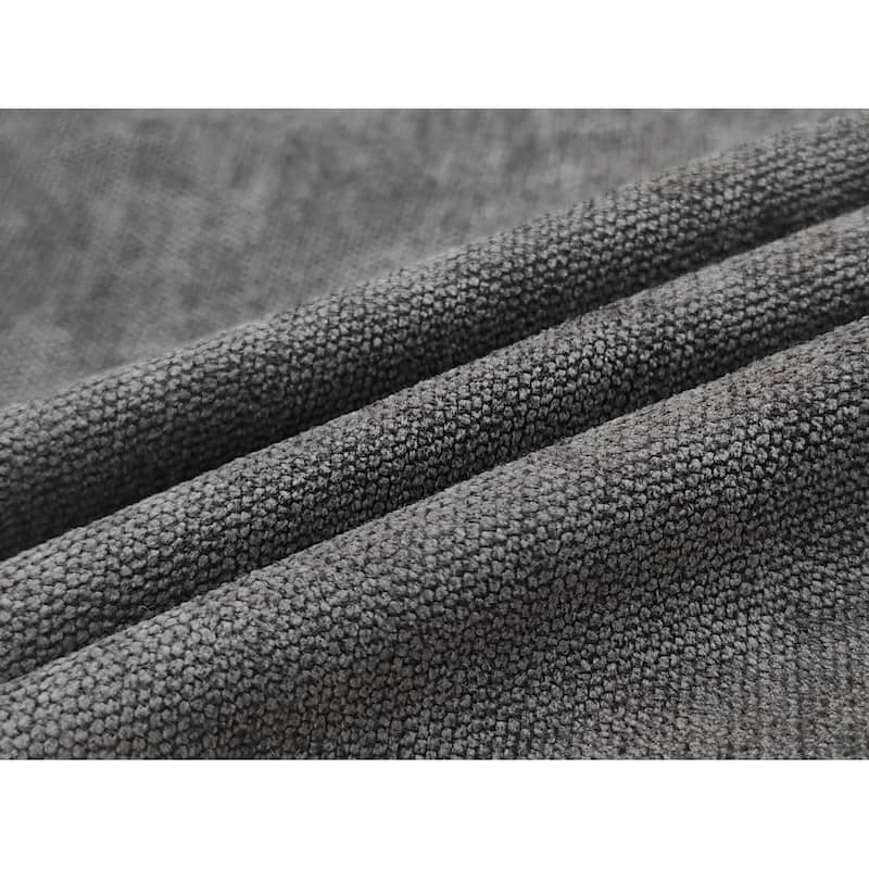 Homy Casa L-Shaped Sectional Sofa w/ Pull-Out Bed, Chenille Sleeper Couch w/ Nailhead Trim & Rolled Arm, Oversize