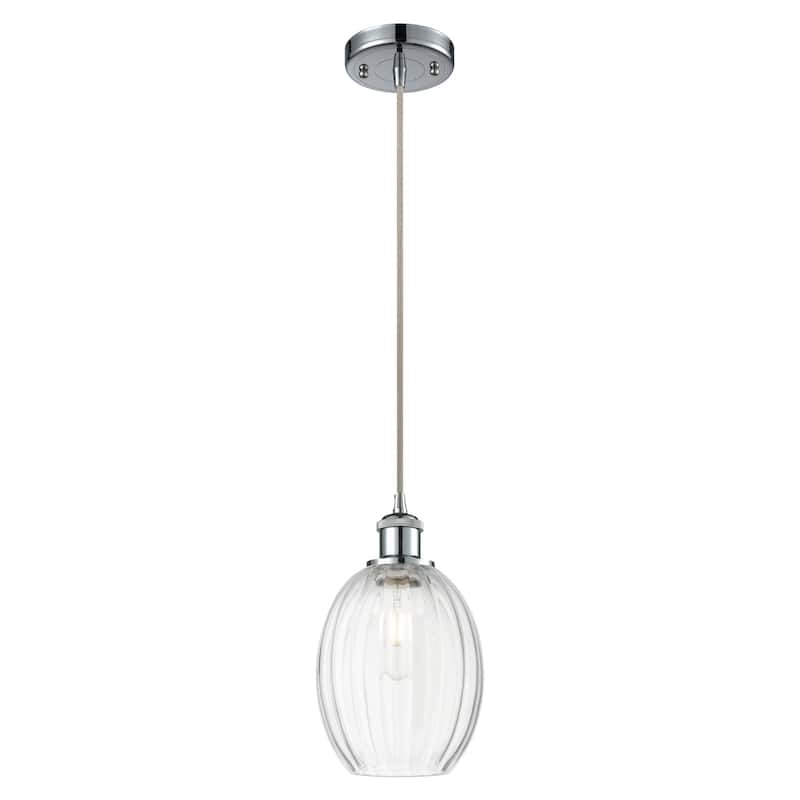 Innovations Lighting Endless Possibilities Ballston - Preston - 1 Light 6" Bulb Shade Cord Hung Mini Pendant - Clear/Polished Chrome