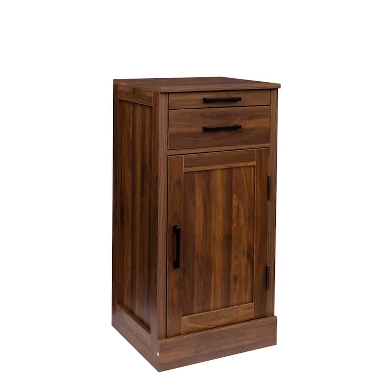Modern Wine Bar Cabinet with Drawers and Storage Shelf for Living Room, Dining Room