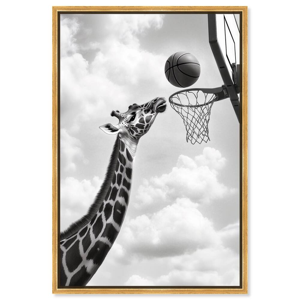 Giraffe Hoops Canvas by Art Remedy