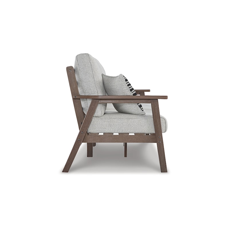 Signature Design by Ashley Emmeline Brown/Beige 2-Piece Outdoor Seating Package - 77.25" W x 28" D x 35.5" H