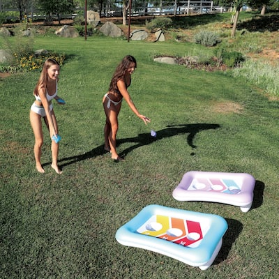 Inflatable Bean Bag Toss Swimming Pool Game - N/A