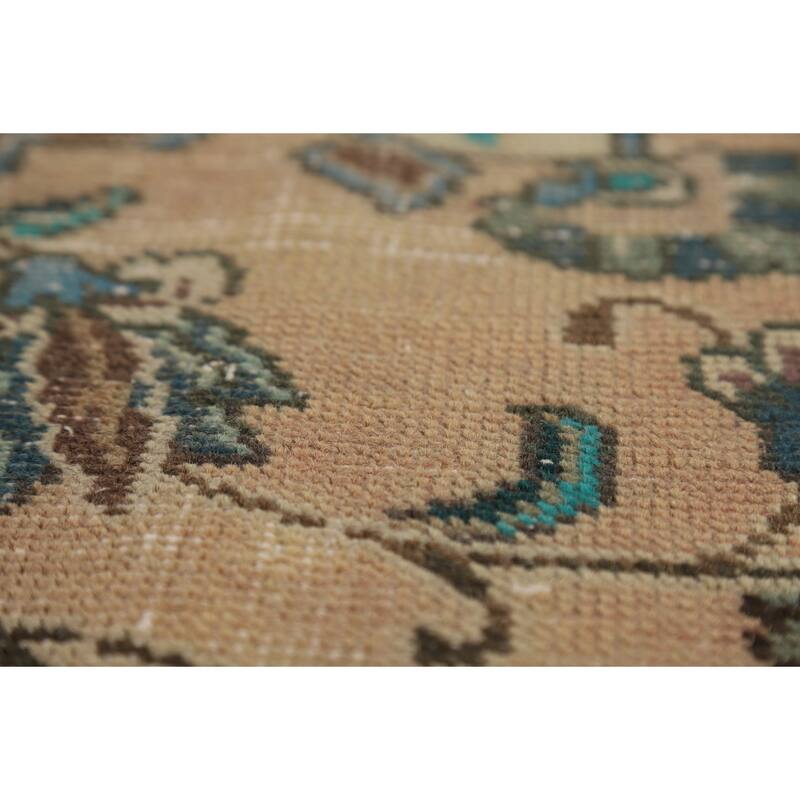 Floral Tabriz Persian Area Rug Hand-Knotted Wool Carpet - 9'6" x 12'8"
