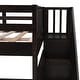 preview thumbnail 22 of 38, Stairway Design Full-Over-Full Bunk Bed with Storage and Guard Rail for Bedroom,Dorm