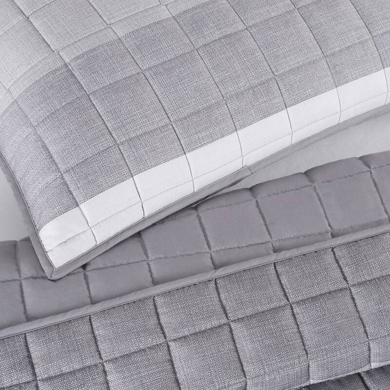 Serta Simply Comfort Billy Textured Stripe Quilt Set