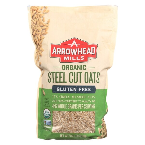 Arrowhead Mills Oats - Steel Cut - Gluten Free - Case of 6 - 24 oz
