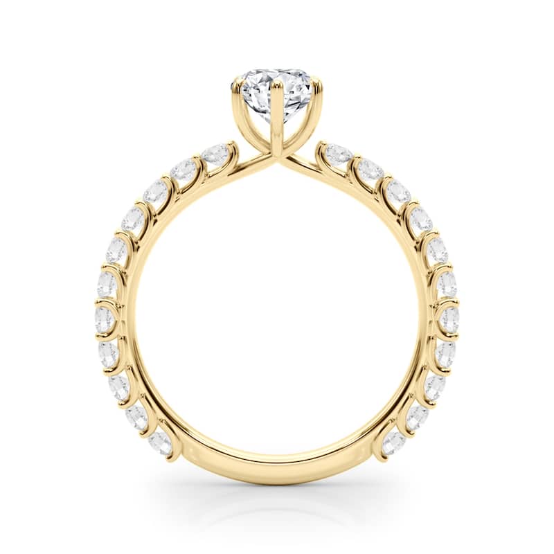 Auriya 14k Yellow Gold Lab Grown Pear Diamond Engagement Ring 0.50 to 5.00 ct. tw. (F-G VS)