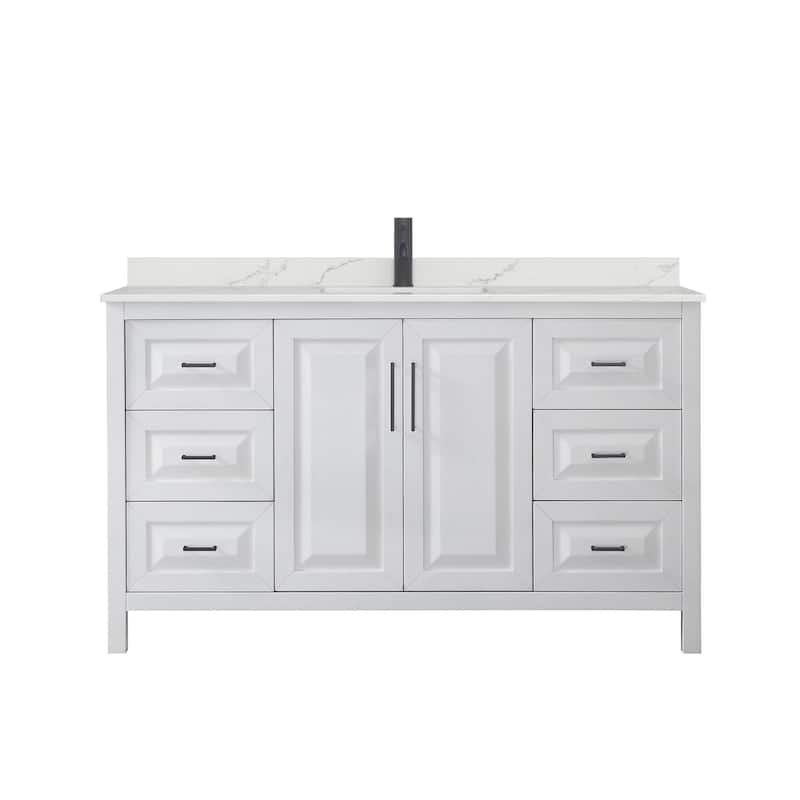 Wyndham Collection WCV252560S-QTZ-UNSMXX Daria 60" Free Standing