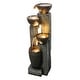 preview thumbnail 5 of 21, Faux Stone 40-inch Outdoor Garden Waterfall Fountain w/ Lights
