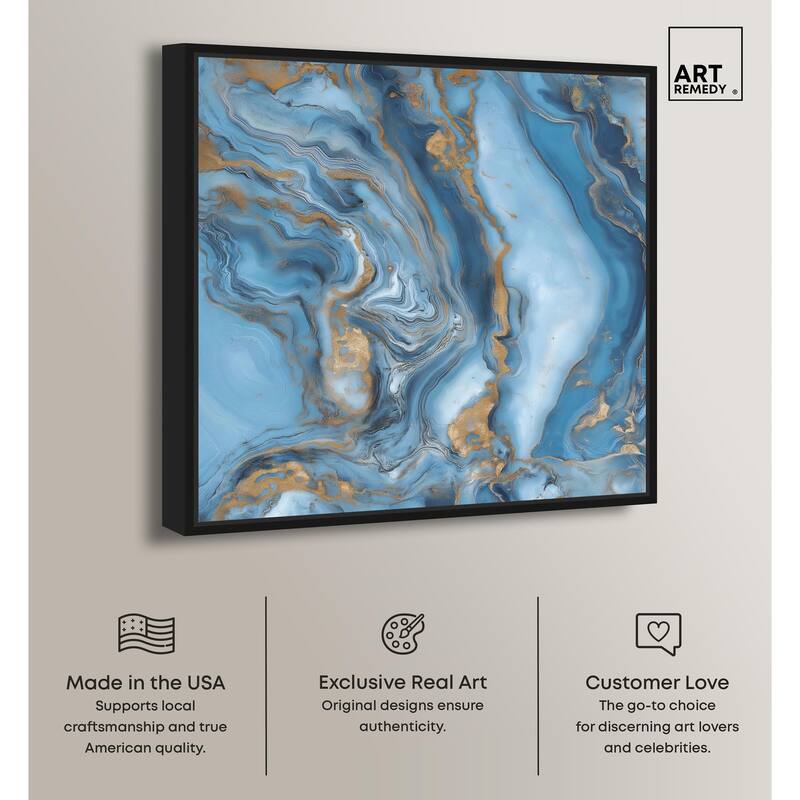River Gold Canvas by Art Remedy