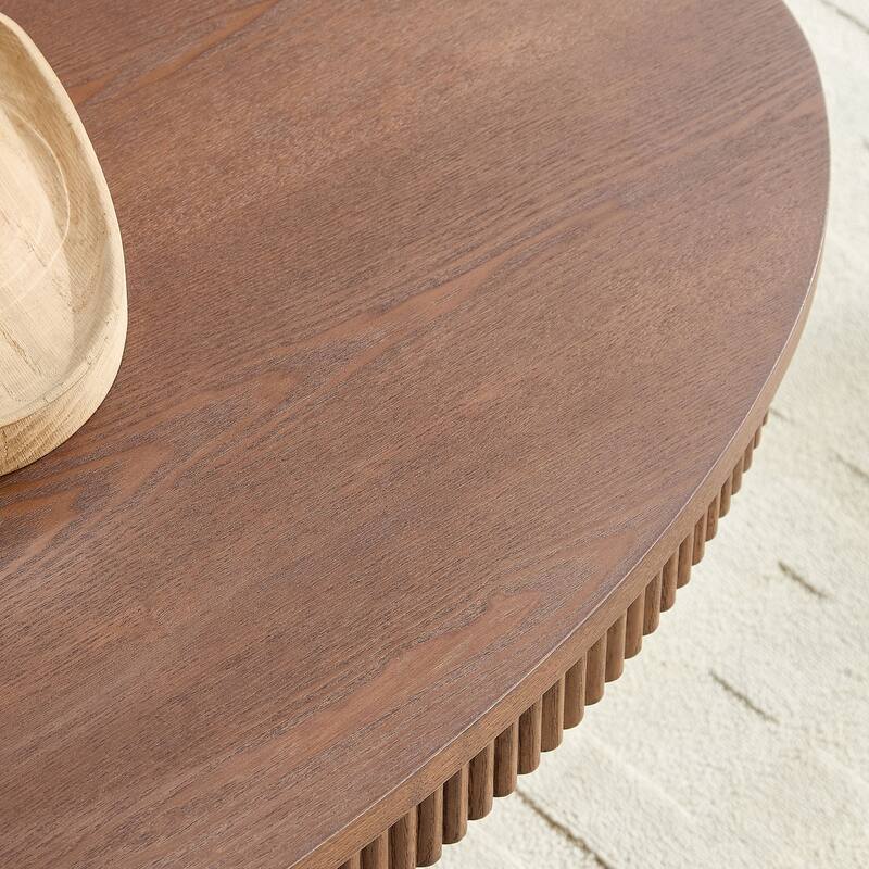 47.24" Modern Design Oval Handcraft Drum Coffee Table