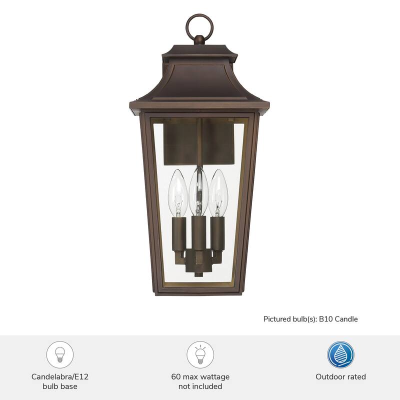 Hunter Spring Cove Outdoor Wall Light - Front Porch, Patio, Garage, Pergola - Traditional, Mission - Resists Corrosion!