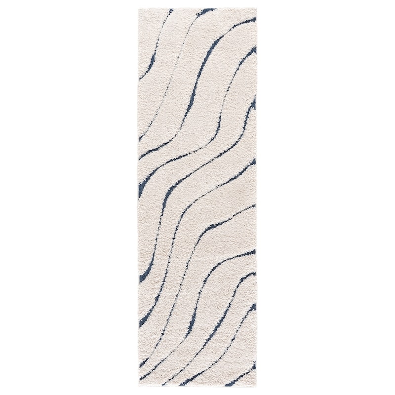 SAFAVIEH Florida Shag Borbala Soft Serene Waves 1.2-inch Thick