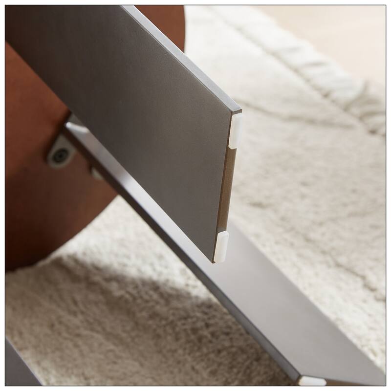 Round Coffee Table Walnut Wood Surface and Black Metel Feet