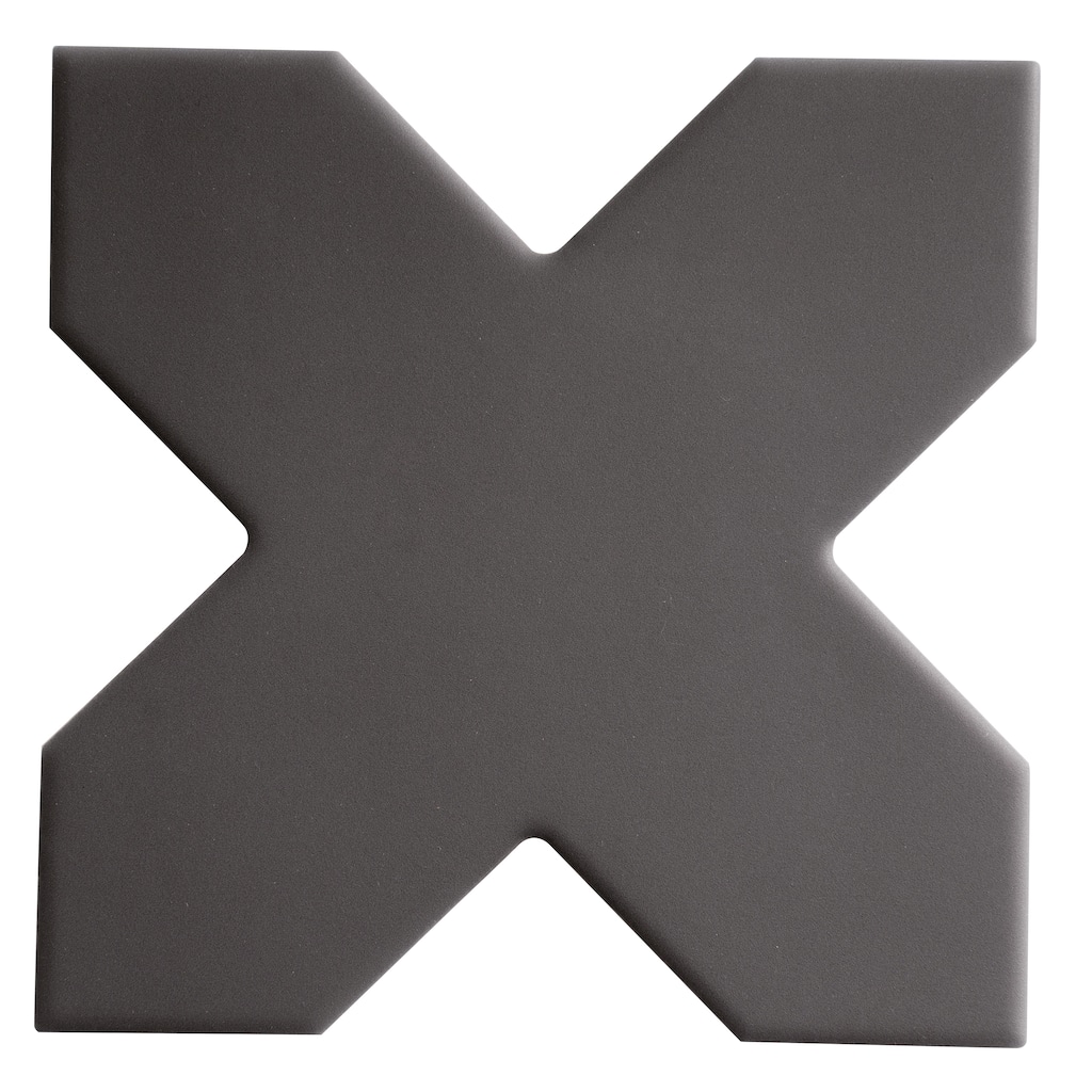 Apollo tile 5" x 5" Seville Matte Graphite Black Porcelain Tile (5.31 sq ft/case) - 34 Pack