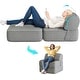 preview thumbnail 19 of 20, WOWMAX Convertible Folding Sofa Bed Folding Chair Bed with Back Bolster