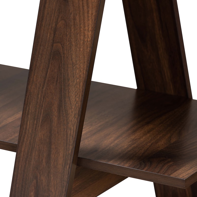 Michio Modern and Contemporary 5-Tier Wood Geometric Display Shelf