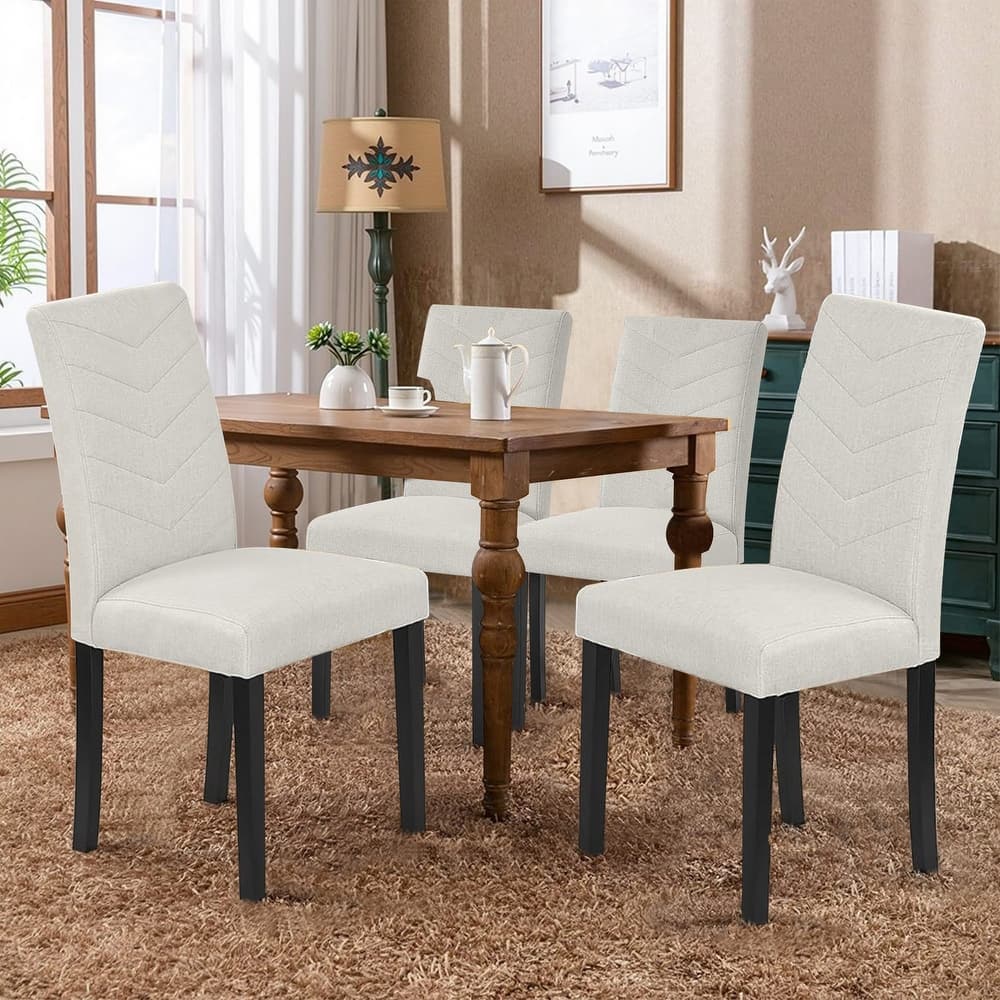 VECELO Upholstered Dining Chairs Set of 2/4/6 Parson Classic Upholstered Multi-Purpose Dining Chair Modern Parson Chairs