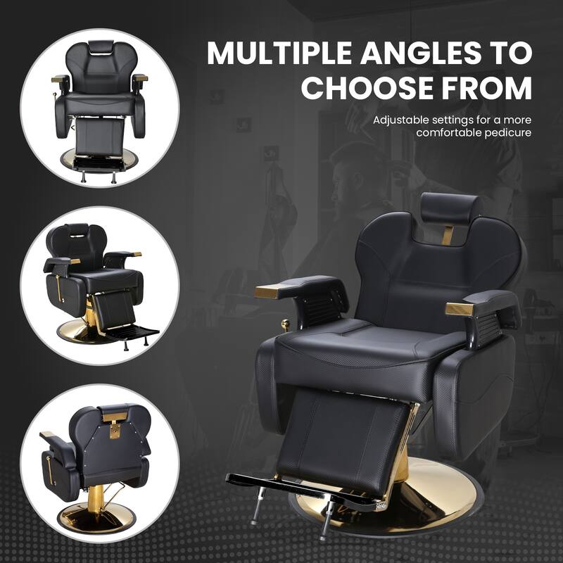 Upgrated Hydraulic Reclining Barber Chair Salon Chairs for Hair Stylist