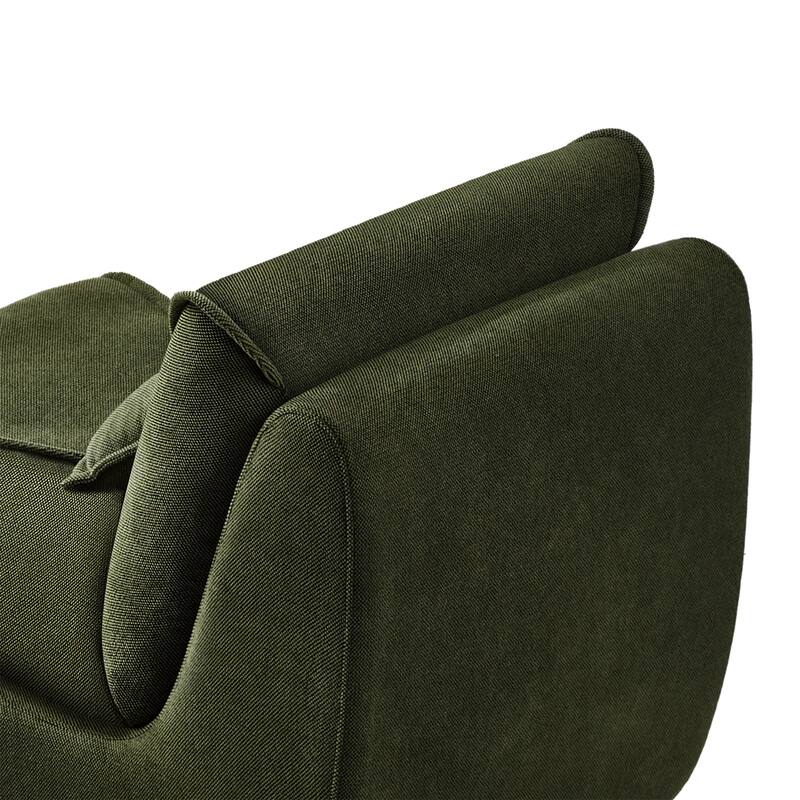 Modern Compressed Lounge Chair with Ottoman, Ideal for Small Spaces and Comfortable Seating