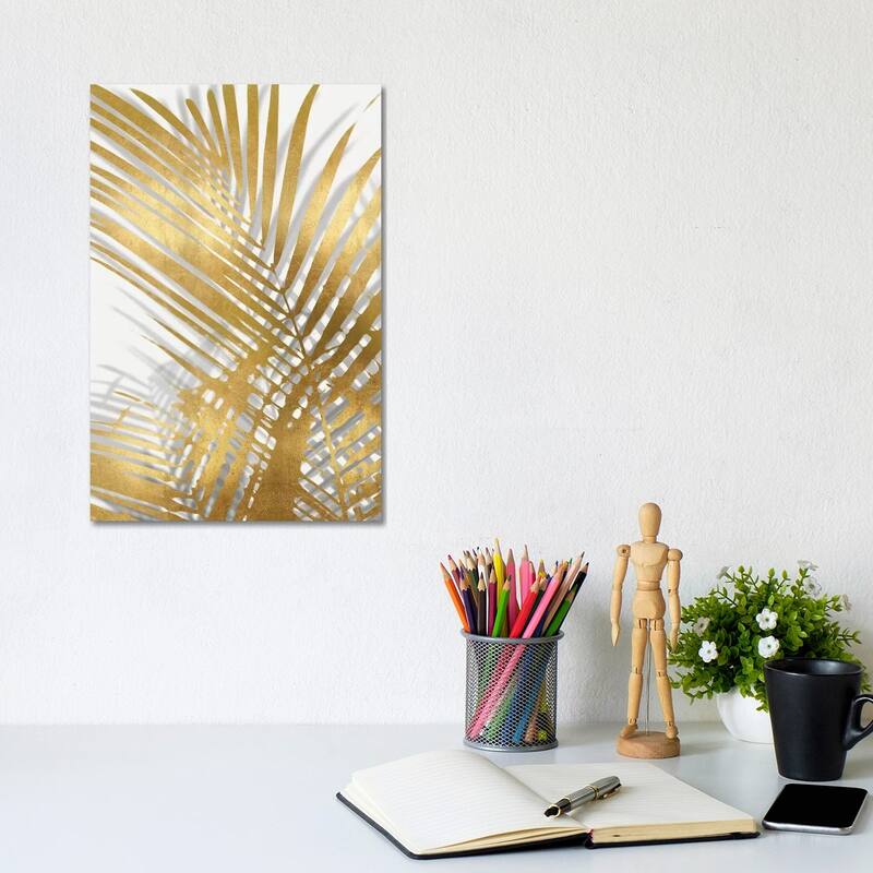 iCanvas "Palm Shadows Gold I" by Melonie Miller Canvas Print - 12x8x0.75