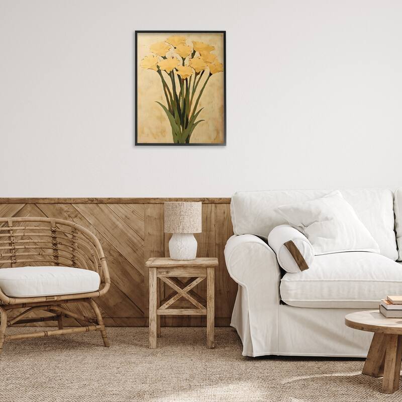 Stupell Hand Picked Daffodils Framed Giclee Art Design By Franklyn Gregory