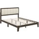 preview thumbnail 19 of 24, HOMCOM Full Size Bed Frame with Upholstered Headboard, Platform Bed Frame with Wooden Slats
