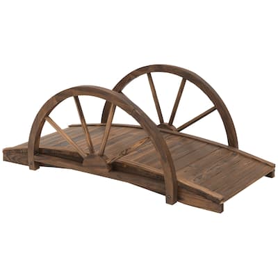 Wooden Garden Bridge Arc Footbridge