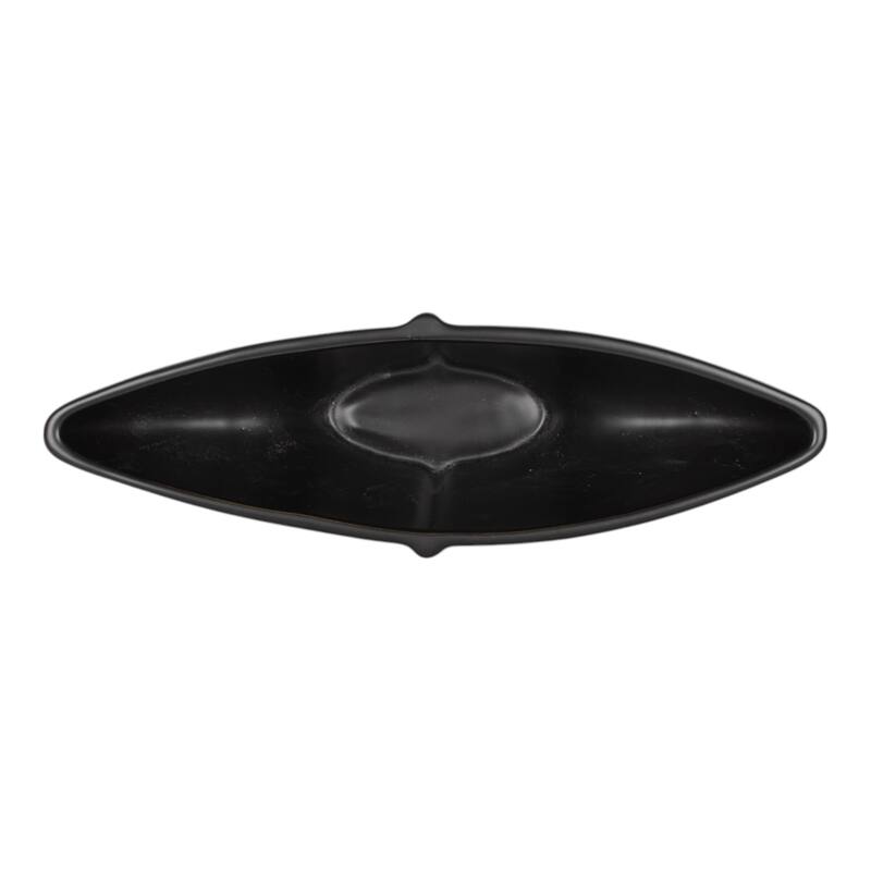 Modern Ceramic Sculptural Decorative Bowl - 16", Black - 16.0"
