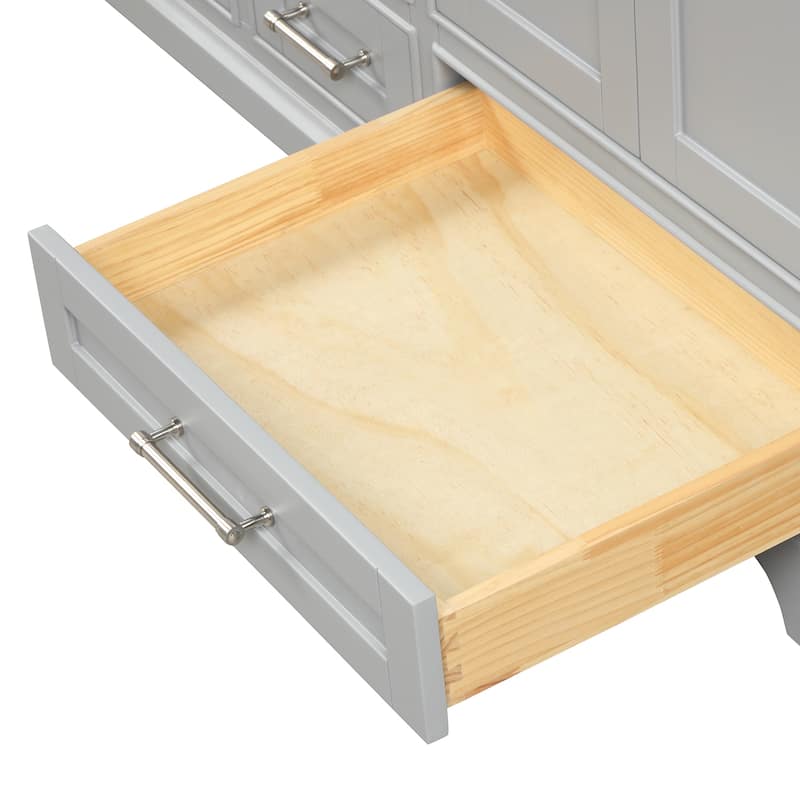 Blossom Copenhagen 60" Double Vanity with Marble Top, Sinks & Mirror