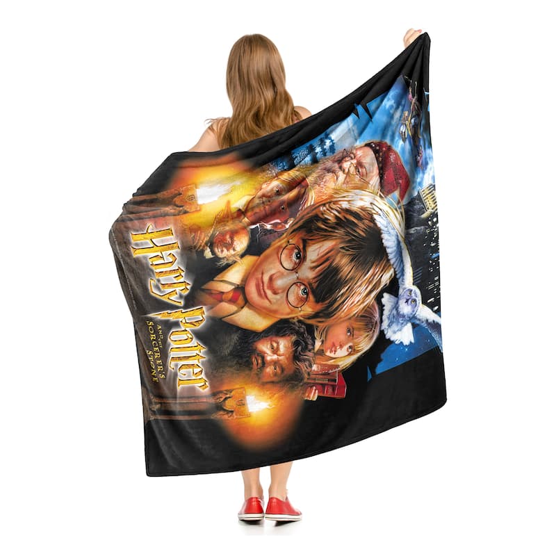 Warner Brothers Harry Potter Sorcerer's Stone Silk Touch Throw Blanket