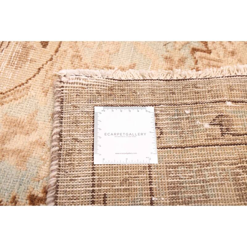 ECARPETGALLERY Hand-knotted Antalya Vintage Tan Wool Rug - 9'4 x 12'6