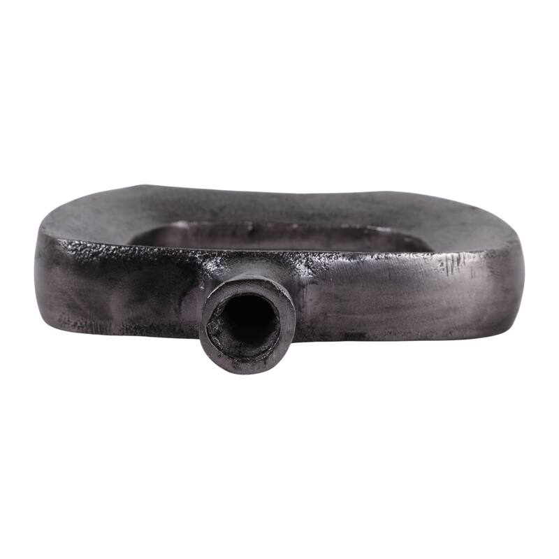 Modern Square Metal Bud Vase with Open Cut Out - Tall Flower Vase