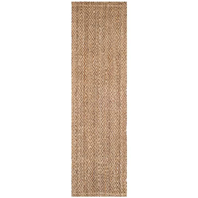 SAFAVIEH Handmade Natural Fiber Hadassah Jute Rug - 2'3" x 6' Runner - Natural/Brown