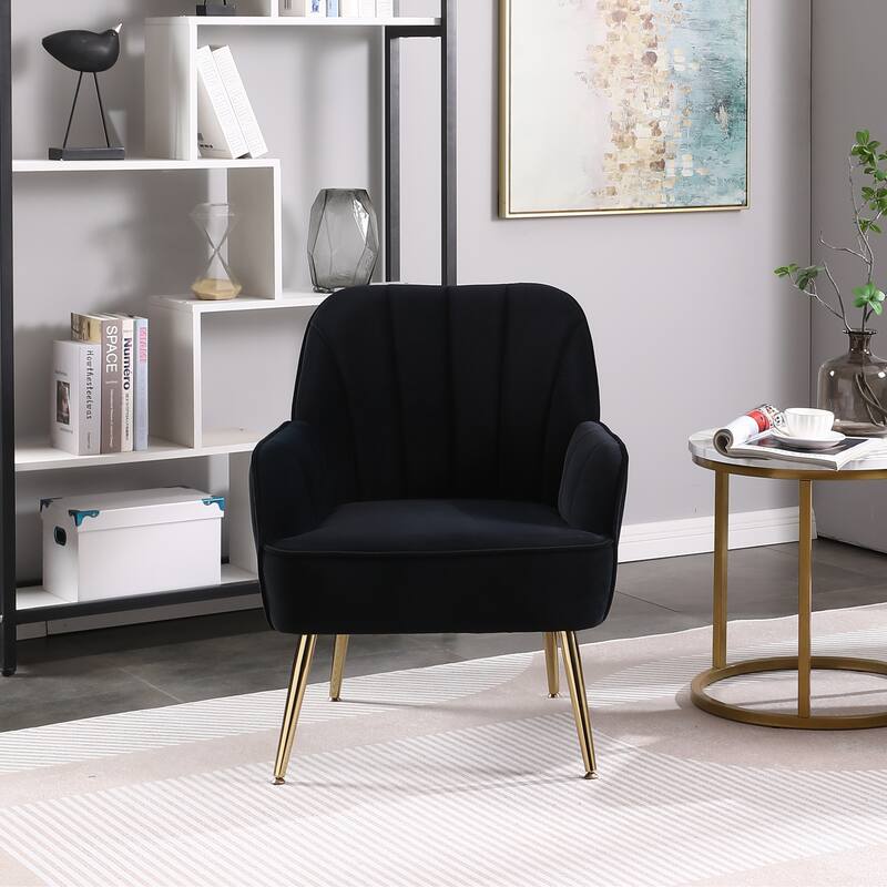 Velvet Dining Chair Club Chair Barrel Chair Black Side Chair