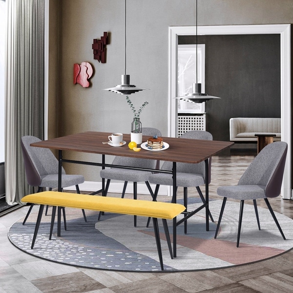 Furniture R Mid-Century Modern 6-piece Dining Table Set. Opens flyout.