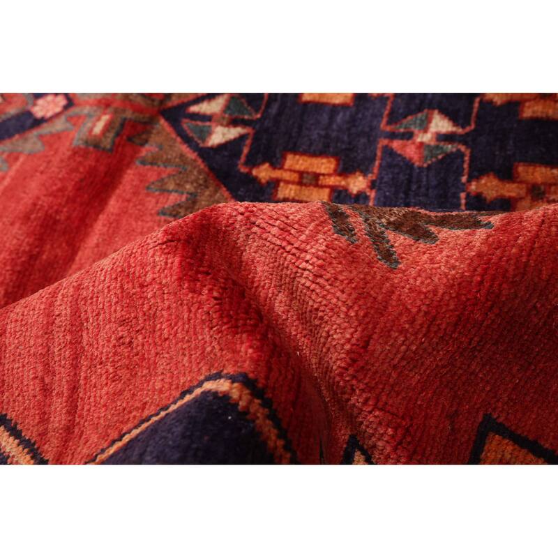 ECARPETGALLERY Hand-knotted Melis Red Wool Rug - 4'9 x 9'1