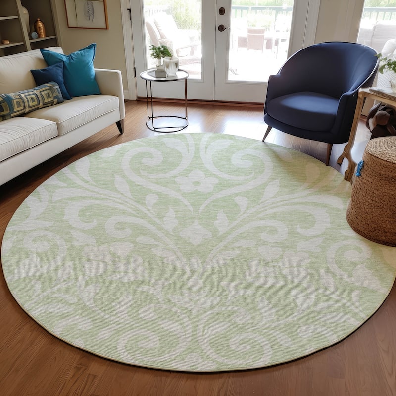 Machine Washable Indoor/ Outdoor Chantille Traditional Rug
