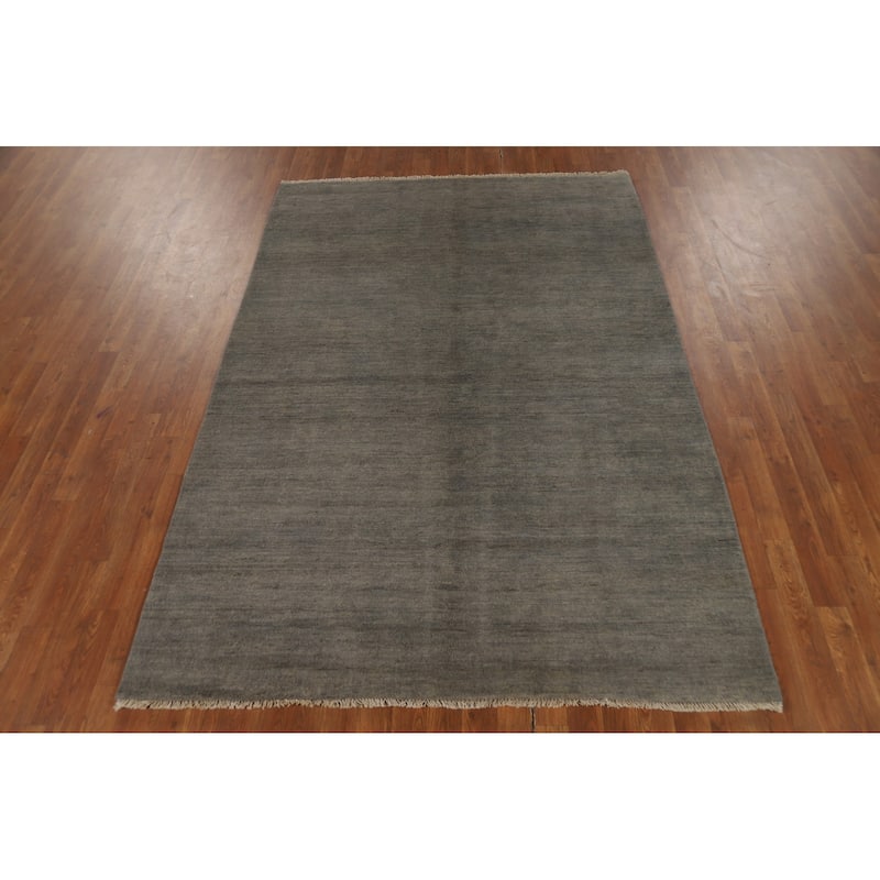 Modern Gabbeh Oriental Area Rug Handmade Wool Carpet - 5'4" x 7'8"
