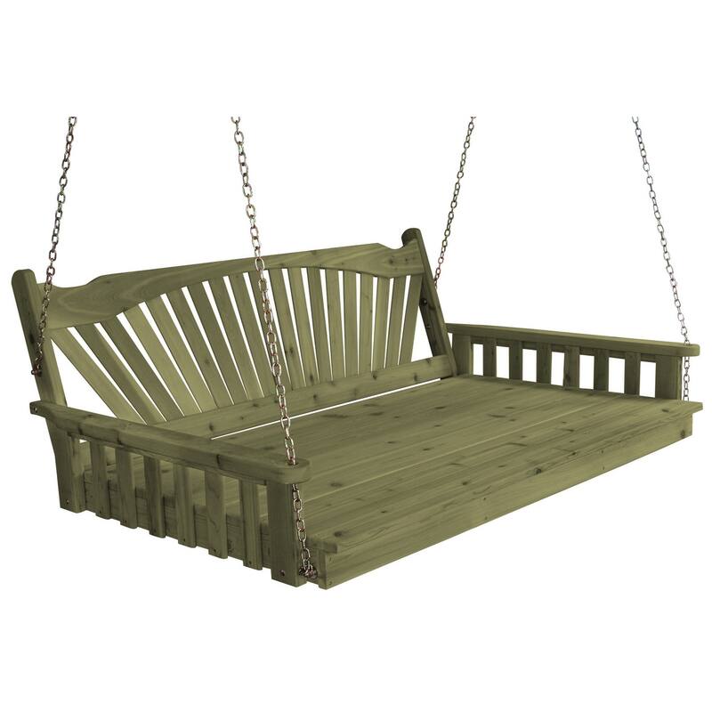 Cedar 5' Fanback Swingbed
