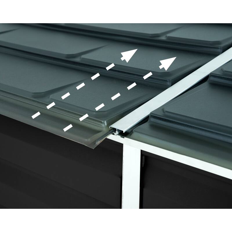 Skylight 6 ft. Midnight Grey Garden Outdoor Storage Shed