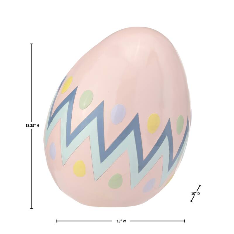 18.25" Resin Outdoor Easter Egg